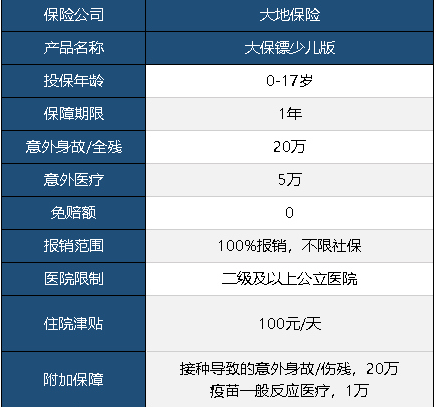 大保鏢意外險少兒版怎么樣 值不值得買？